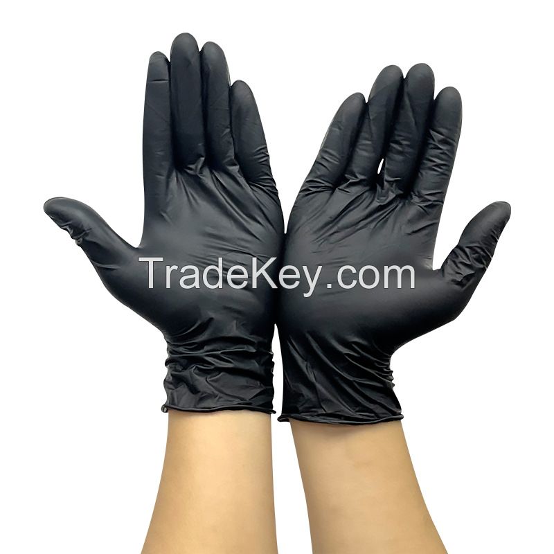 Water Proof Powder Free Disposable Nitrile Gloves Printed with logo