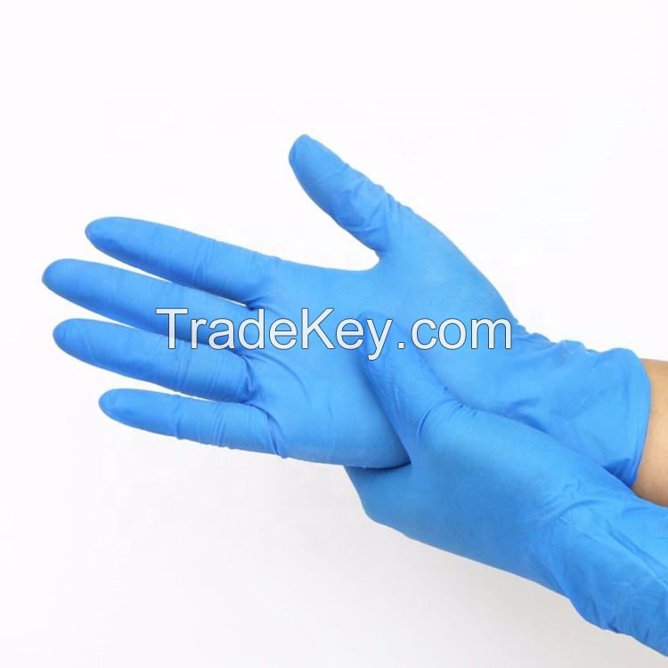 1000pcs Worksafety Medic Disposable Nitrile Gloves Anti-Cut Anti-Impact Powder Free with Latex Coating Material 100pcs Per Box