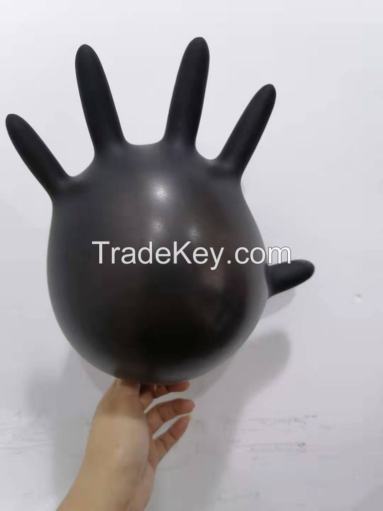 2025 Best Seller Cheap Disposable Black 4ml Nitrile Gloves With CE EN455 EN374