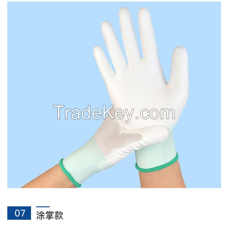 Custom Logo Work Safety Hand Gloves PU Coated Gloves