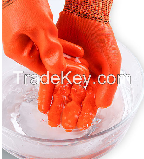Good Quality Rubber Work Safety Guantes Wholesale Latex Coated Labor Hand Protection Gloves