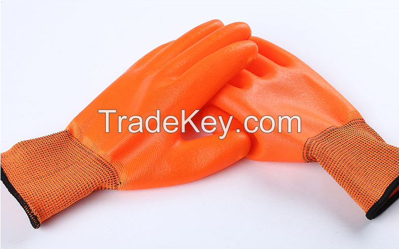 Good Quality Rubber Work Safety Guantes Wholesale Latex Coated Labor Hand Protection Gloves