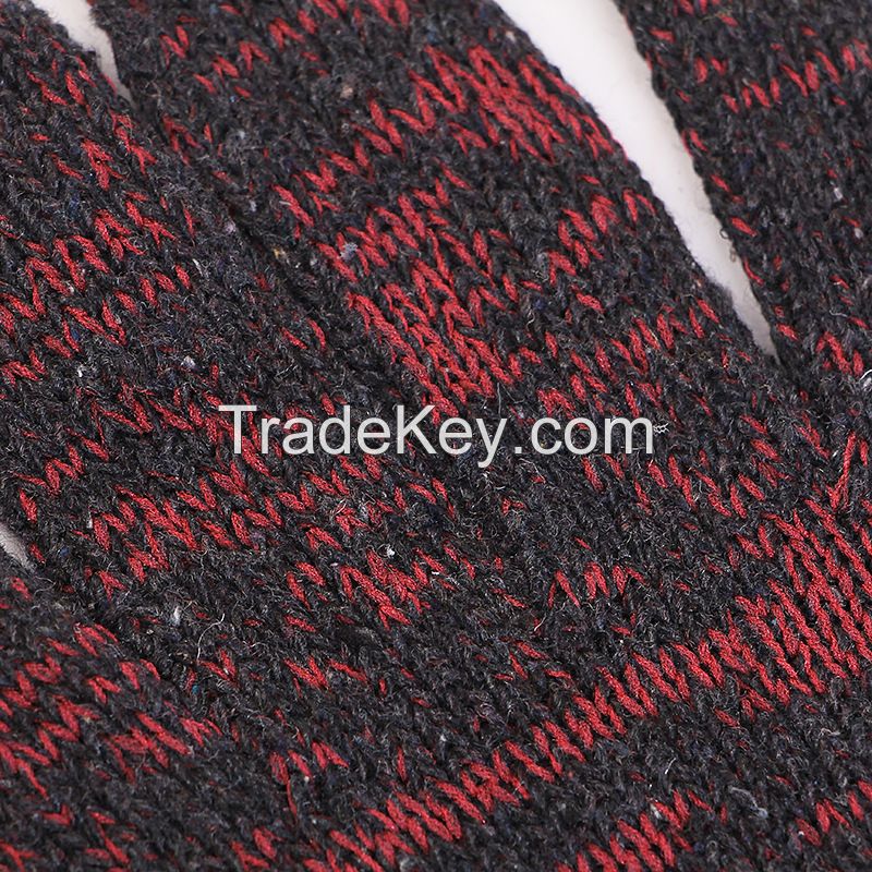 Unisex Men Women Cotton Polyester String Knit Mixed Color Cotton Mitten Safety Industrial Working Gloves