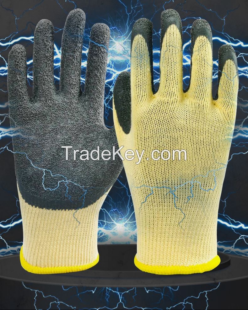 400v insulating anti-slip and wear-resistant low-voltage insulating gloves for electronic operation labor protection