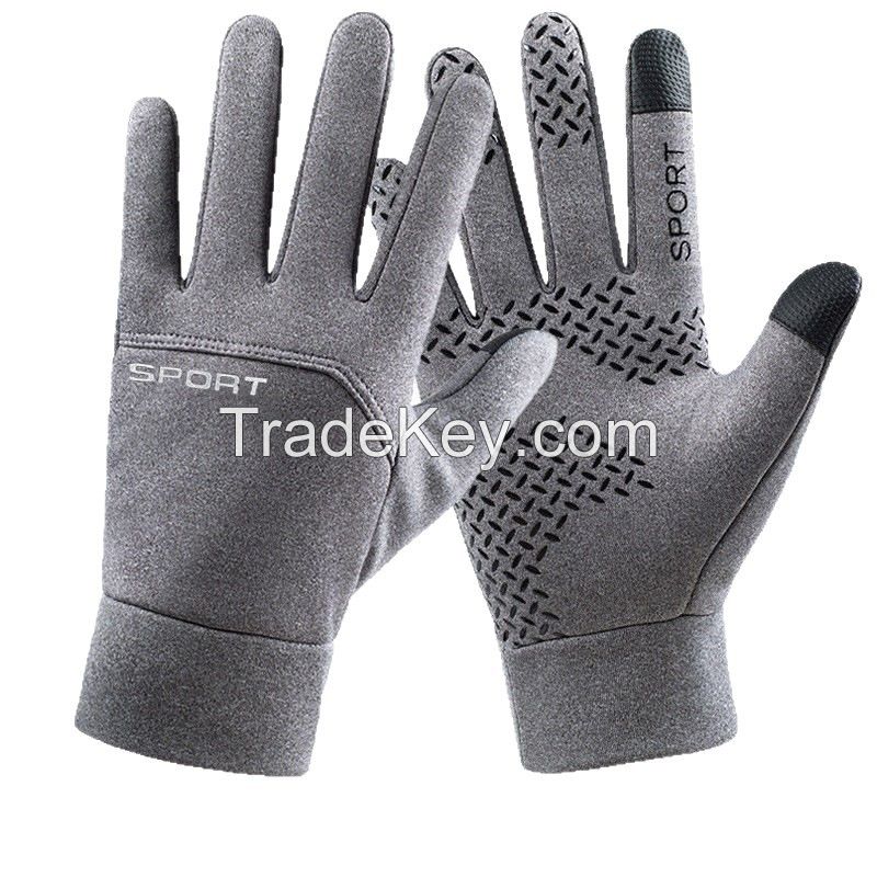 Outdoor warm gloves for autumn and winter, touchscreen anti-slip,suitable for hiking and cycling,windproof and waterproof gloves