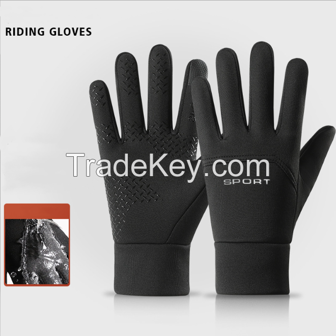 Outdoor warm gloves for autumn and winter, touchscreen anti-slip,suitable for hiking and cycling,windproof and waterproof gloves