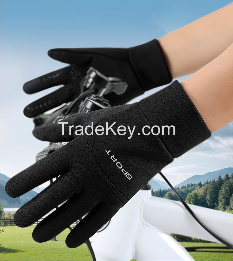 Outdoor warm gloves for autumn and winter, touchscreen anti-slip,suitable for hiking and cycling,windproof and waterproof gloves