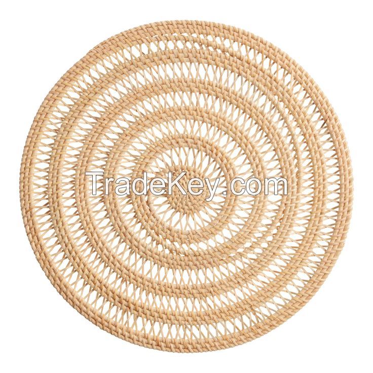 Rattan placemats Set Handwoven Handmade rattan placemats for dining table decor Wall Hanging