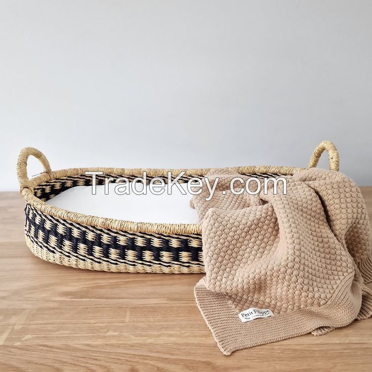 Best Selling Seagrass Baby Changing Basket Seagrass Baby Bed Handmade Baby Changing Basket Made In Vietnam ODM/OEM FBA Amazon