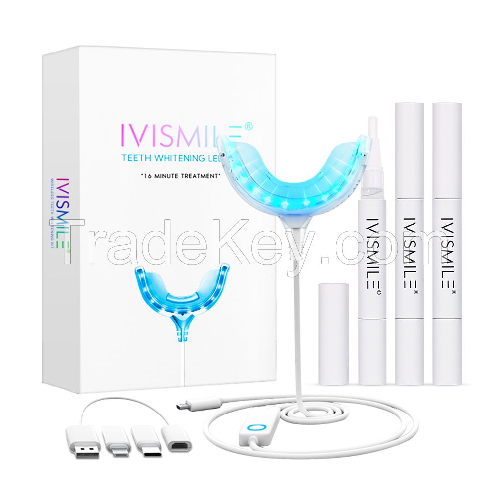 IVISMILE CE Certified Professional Best Teeth Whitening Light at Home Teeth Whitening Kit With Led Accelerato