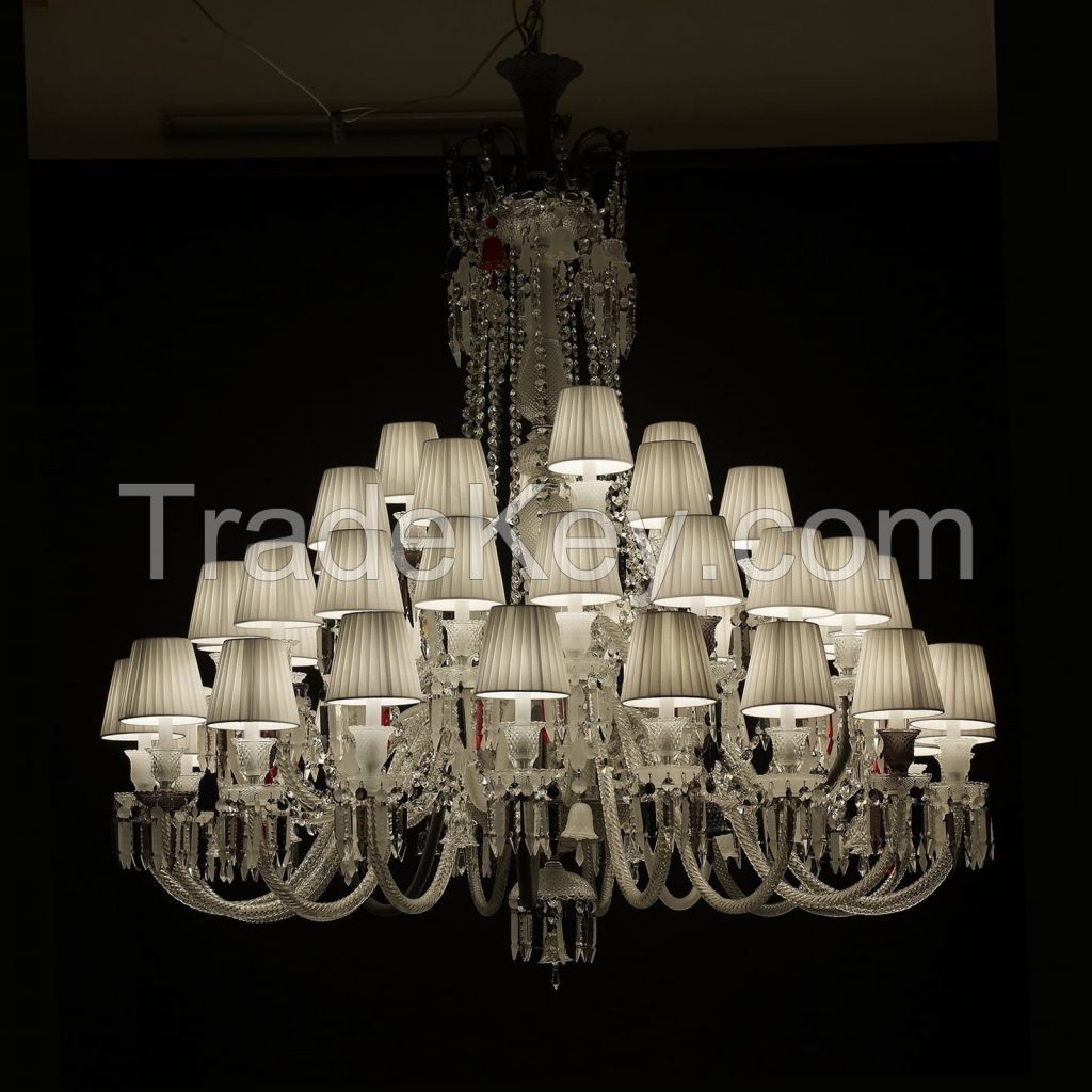 Baccarat 48 Light Grand Wedding Hall Crystal Chandelier