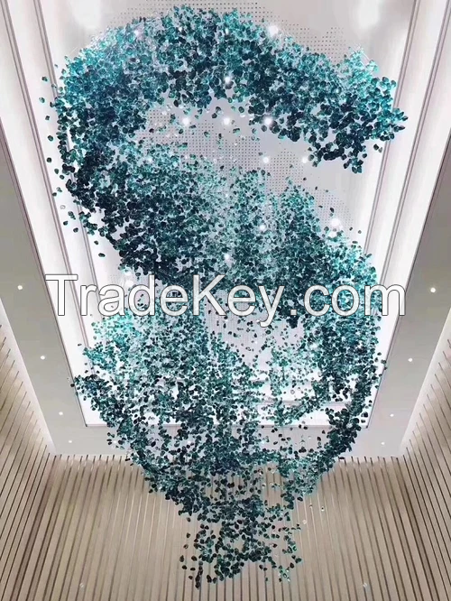 Large Raindrop Glass Chandelier Lighting