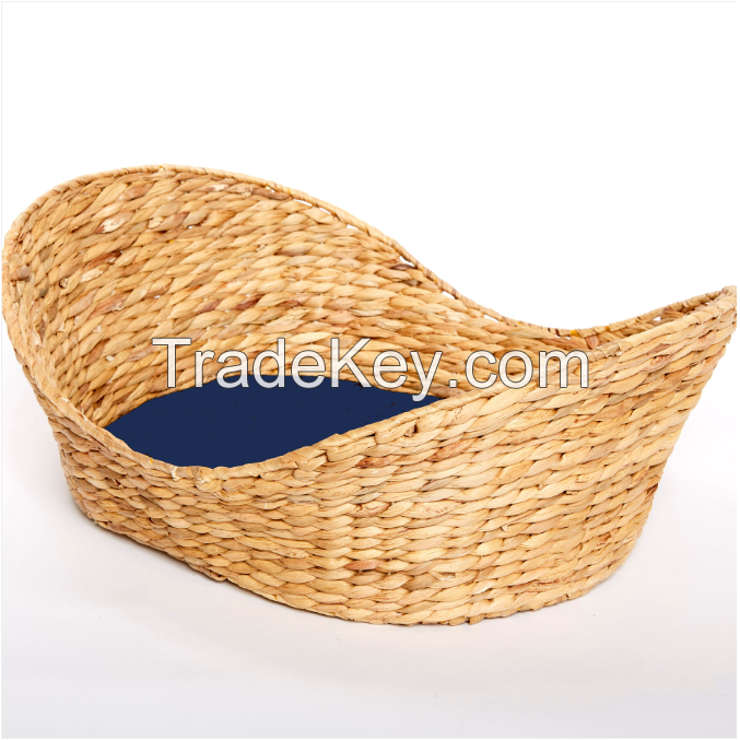 Hot Sale Handwoven Eco-Friendly Pet Bed High Quality Water Hyacinth Design For Pets From Vietnam