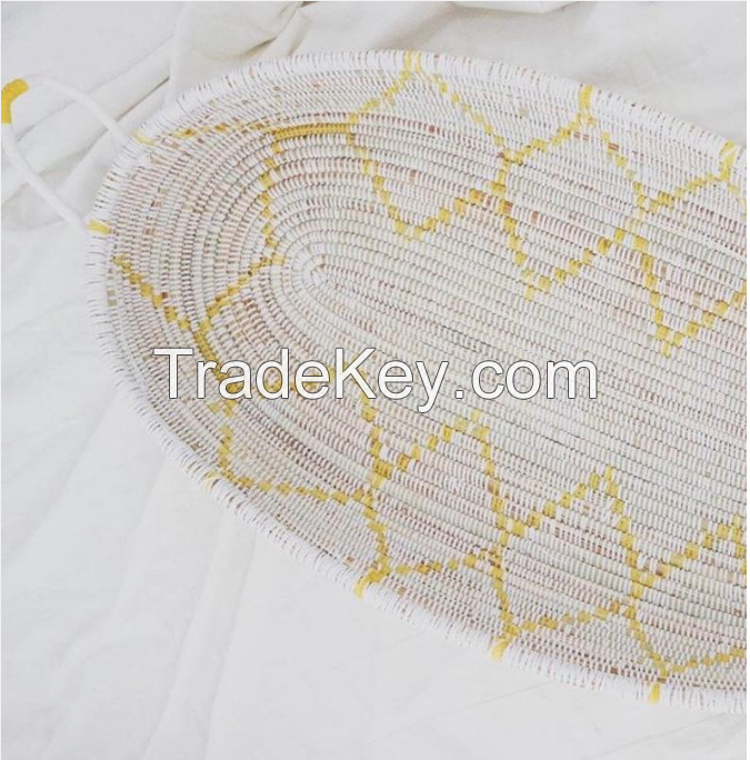 High Quality Seagrass Newborn Changing Bassinet With Secure Safety Belt Eco-Friendly Handwoven Made In Vietnam