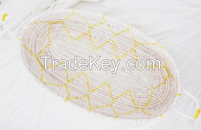 High Quality Seagrass Newborn Changing Bassinet With Secure Safety Belt Eco-Friendly Handwoven Made In Vietnam