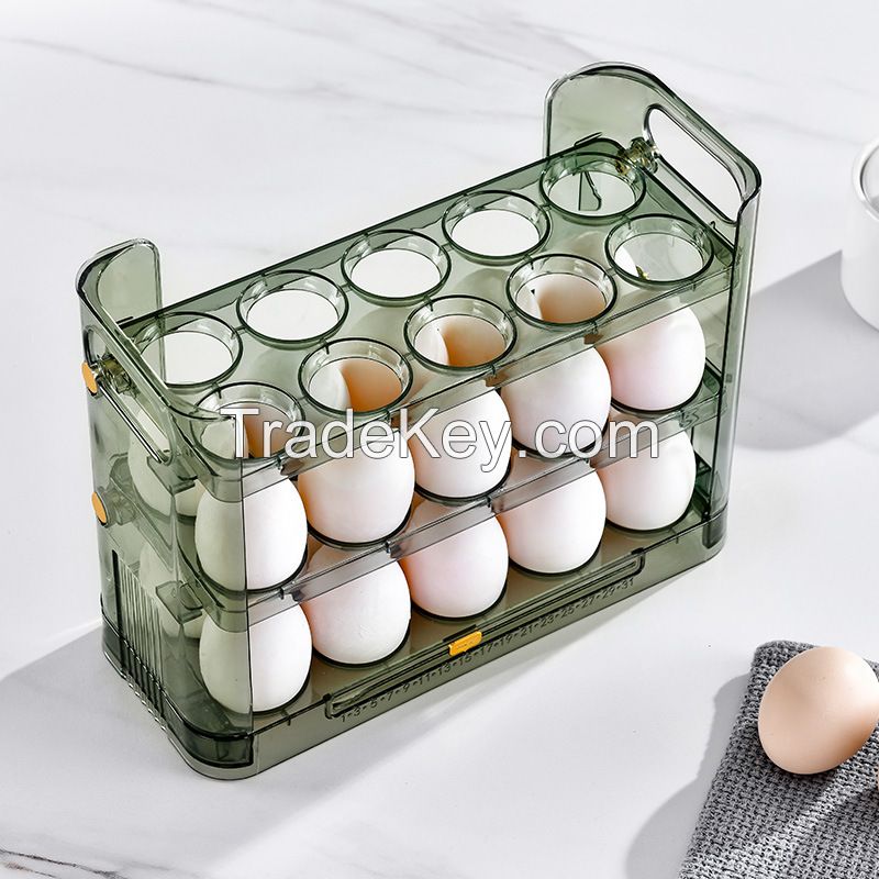 Auto-back 3layers Fridge Egg Rack