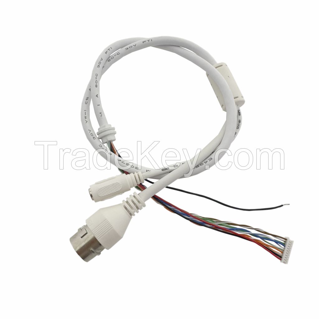 011 RJ45 Chassis Chassis MX1.25 10 Pin Ip Camera Tail Cable At Both Ends Of Line End From Ip Camera Cable Factory