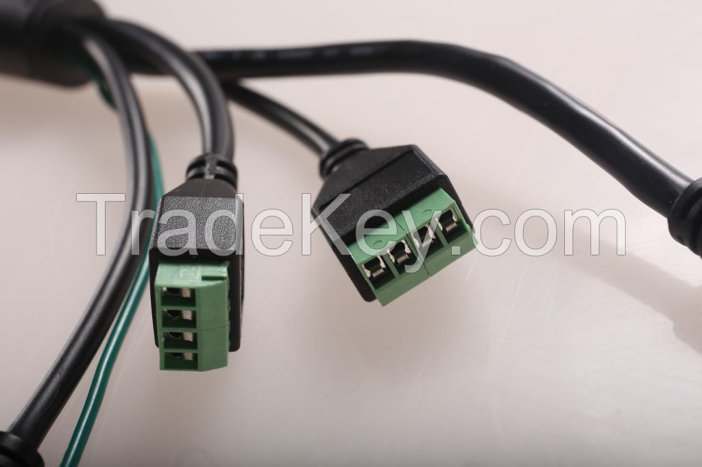 036 Factory Supply High Quality Connector Coaxial Cable RJ45F DC5.5 Chassis Custom Wire Cable Harness Assembly