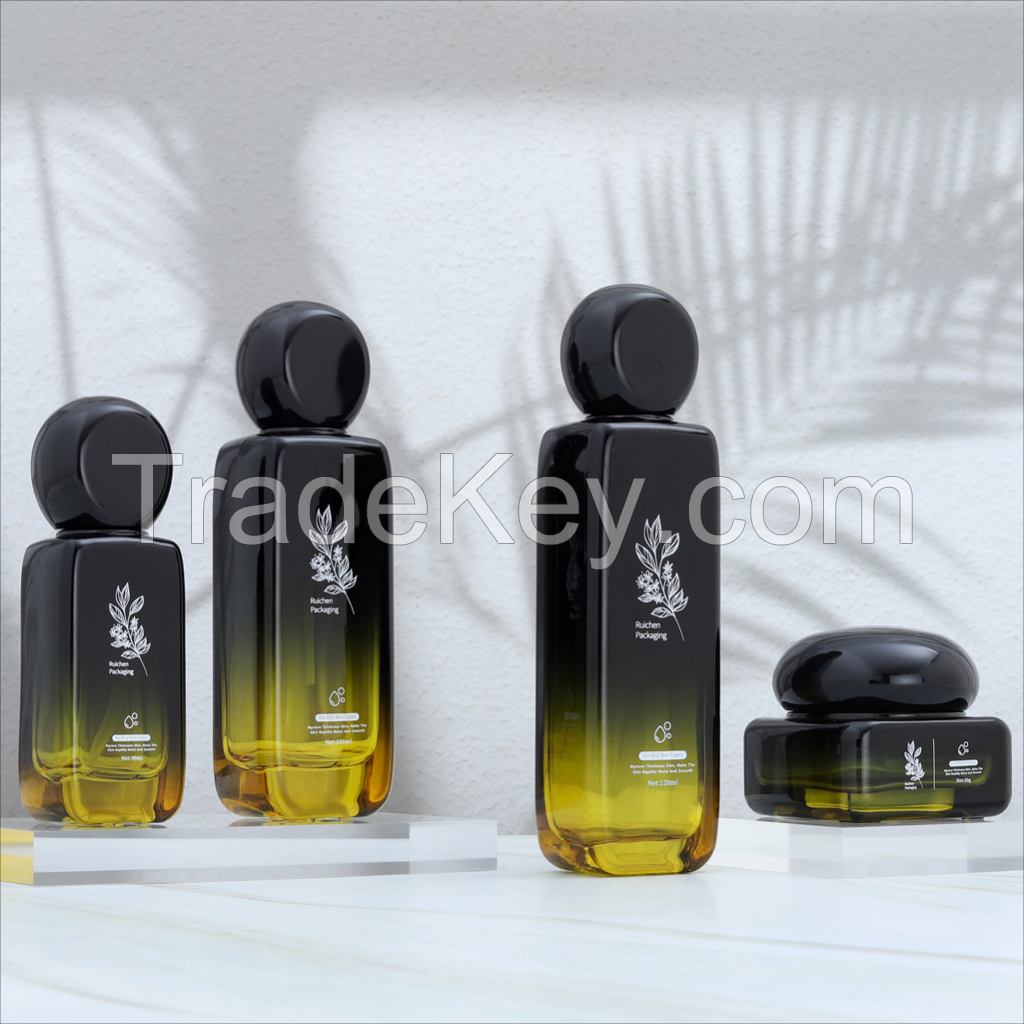 Luxury Empty Glass Cosmetic Packaging Cream Jar glass bottle glass jar