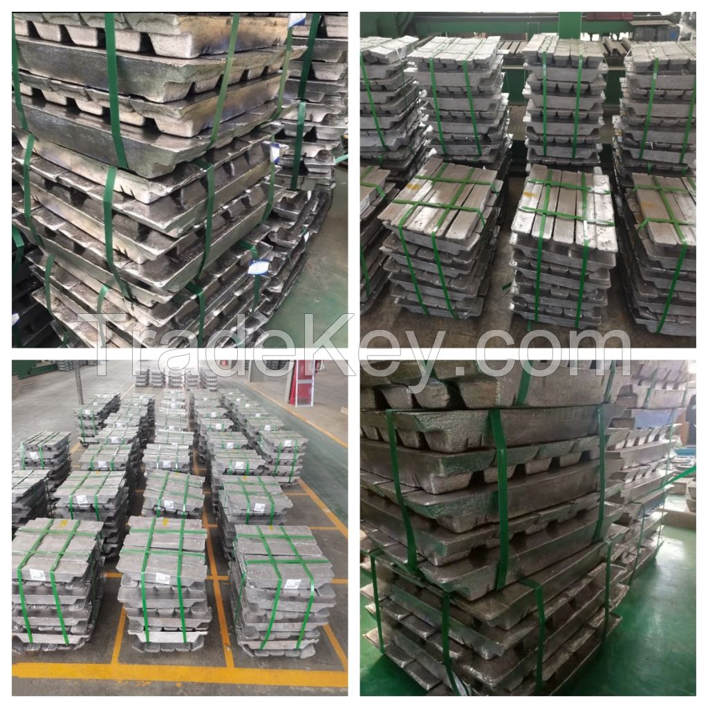 High Quality Silvery Grey Lead Ingot 99.99% 99.994% Bulk Lead Metal For Forlead-Acid Storage Batteries