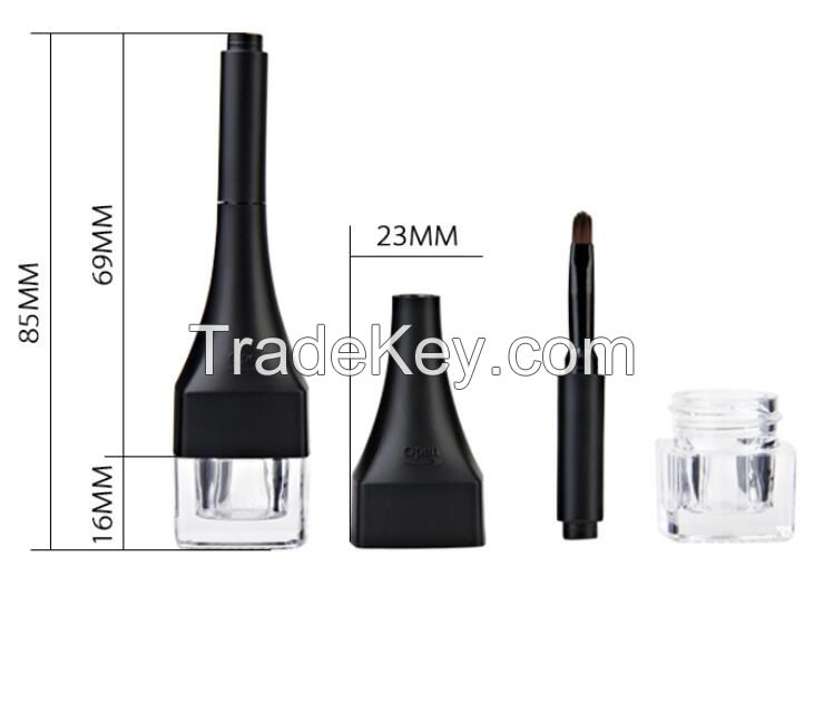 plastic eye shadow bottle and eye liner case for color cosmetic