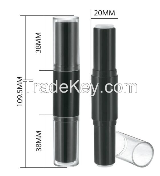 plastic lipstick tube of color cosmetic