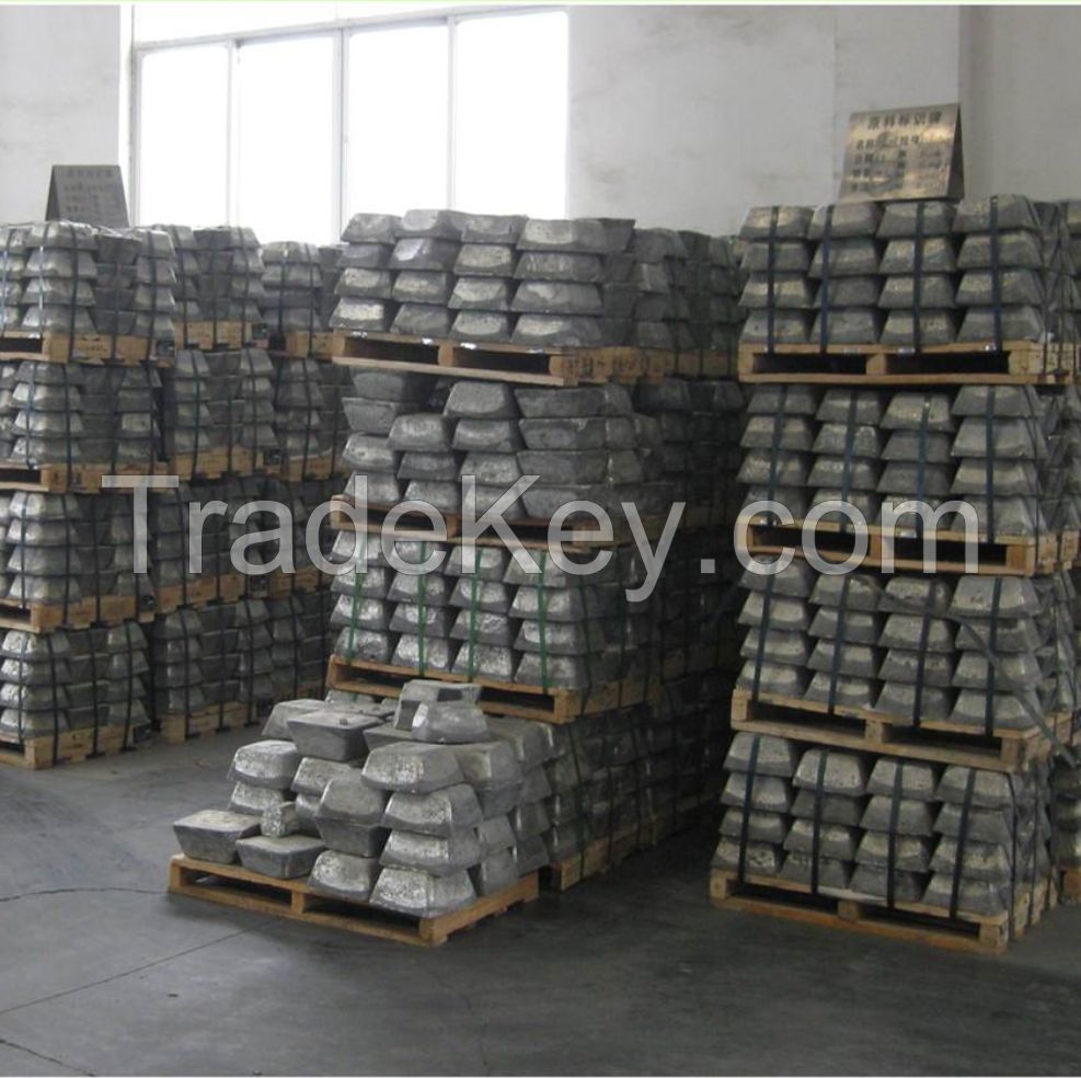 Hot Sale High Pure Antimony Ingot 99.95%~99.99% Factory Price Antimony Metal Ingot Material For Metallurgy and Storage Battery