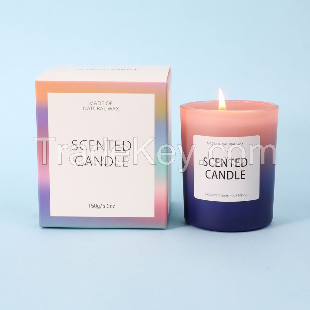 Smoke-free Romantic Scented Candle 150g Gradient Cup candle Scent