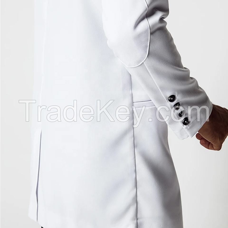 hospital doctor uniform unisex scrub uniform white medical consultation jacket lab coat