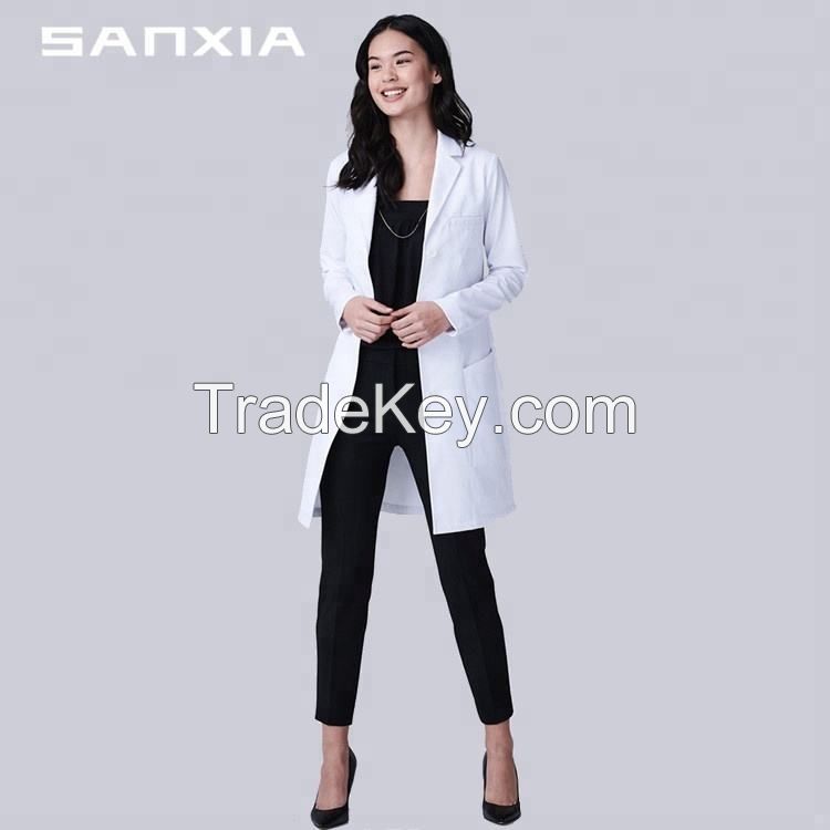 hospital doctor uniform unisex scrub uniform white medical consultation jacket lab coat