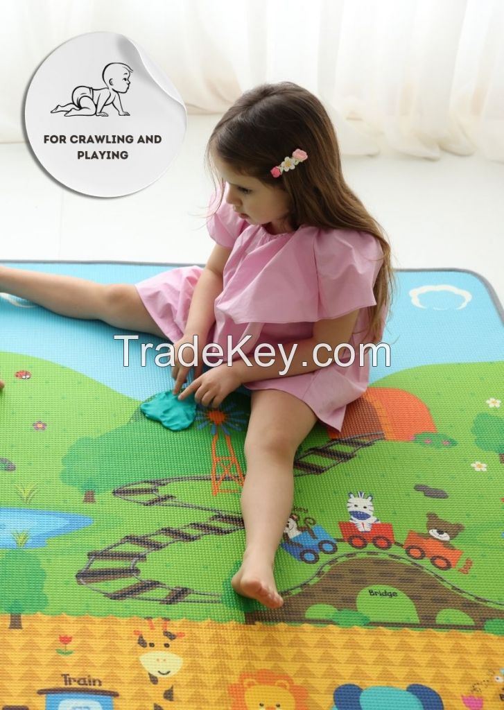 XPE Foam Rolling Kids Play Mat 100 x 140 x 1 cm Baby Rug 