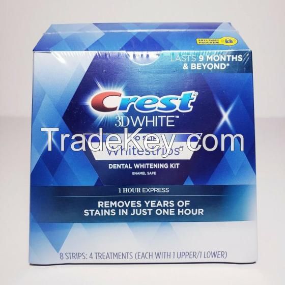 Crest 3D Whitestrips Radiant Express Teeth Whitening Kit Levels 18 Whiter New