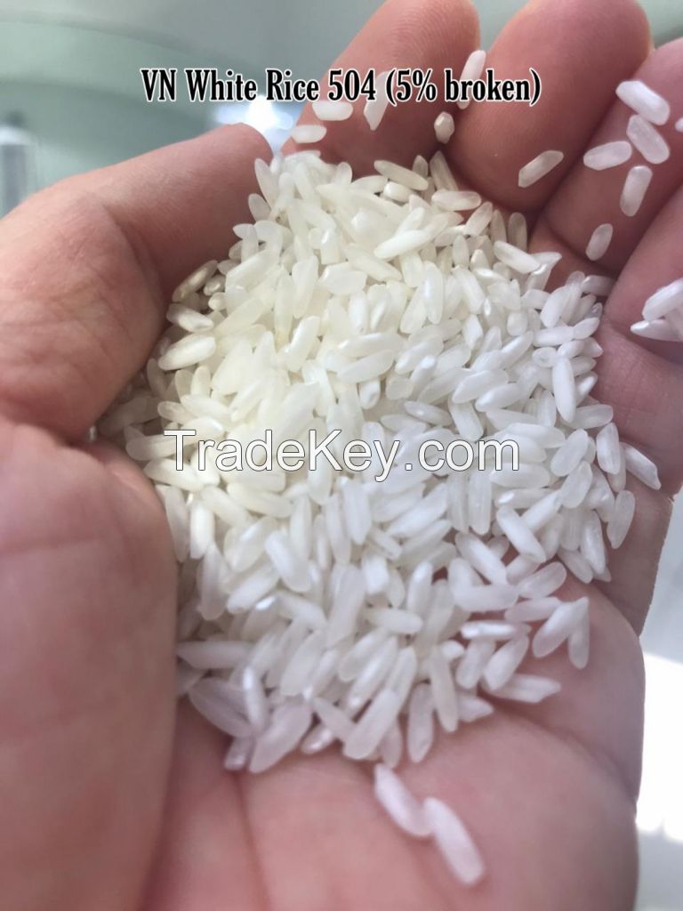 VIETNAM BEST WHOLESALE SUPPLIER 504 RICE LONG GRAIN WHITE RICE HIGH QUALITY AND LOW PRICE VIETGAP GLOBALGAP