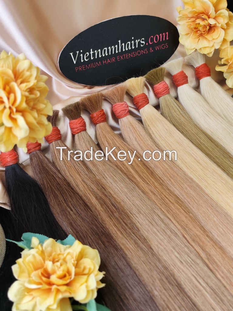 100% Vietnamese Human Weft Hair Extensions, 100gram bundle piece in all colors and length