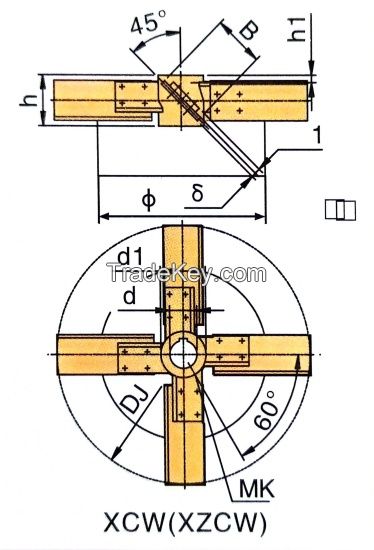 Four Sway Leaves Opening Turbine Blender Four Pitched Blades Integral Open Turbine Impeller