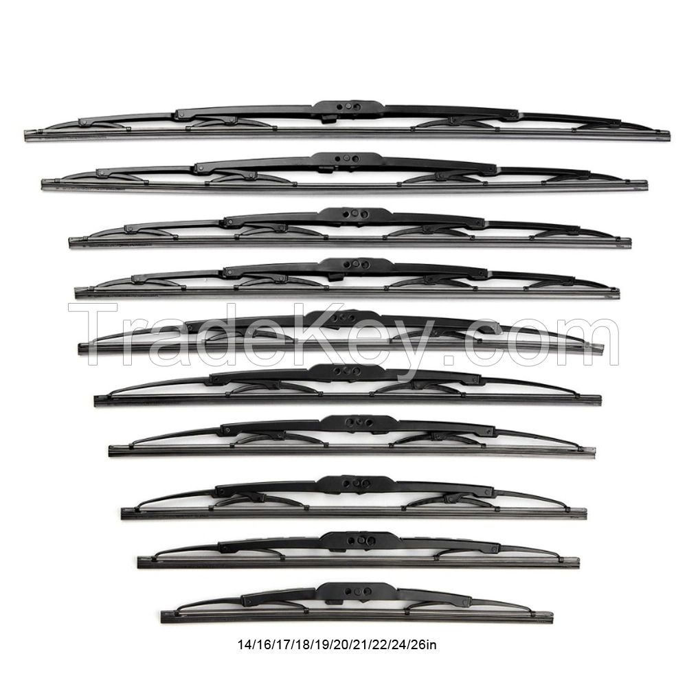Flat/Soft/Boneless Frame Universal Multi-Type Wiper Blade for All Car 16"18"19"20"22"23"24"26" Windows/Windscreen/Windshield Rear Wiper Blades 12 - 32 Inch