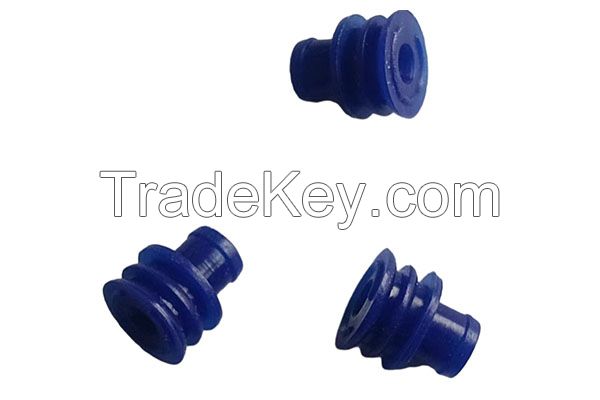 Domestic High-Defense 5.2-1.2 Blue Silicone Waterproof Plug, Waterproof Plug, Sealing Plug, Connector