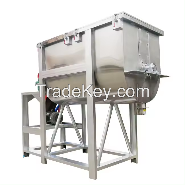 Industrial SS304 Horizontal Ribbon Mixer Cement Powder Blender Machine