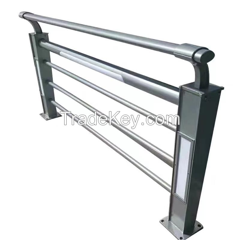 Powder Coated Stainless Steel Welded pipe Guardrail for Road and Bridge