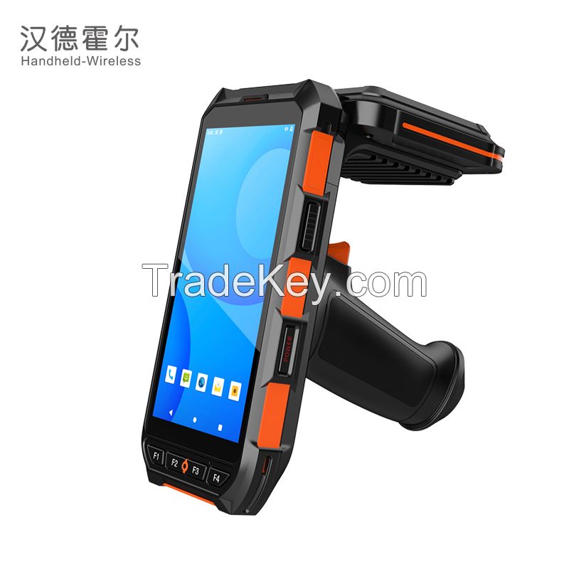 Android 13 Mobile Computer PDA Handheld RFID Reader and 2D Barcode Scanner for asset management