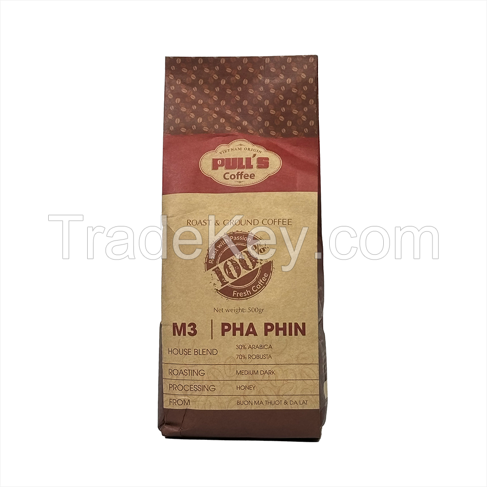 Pulls coffee M3 70% Robusta Honey - 30% Cau Dat Arabica