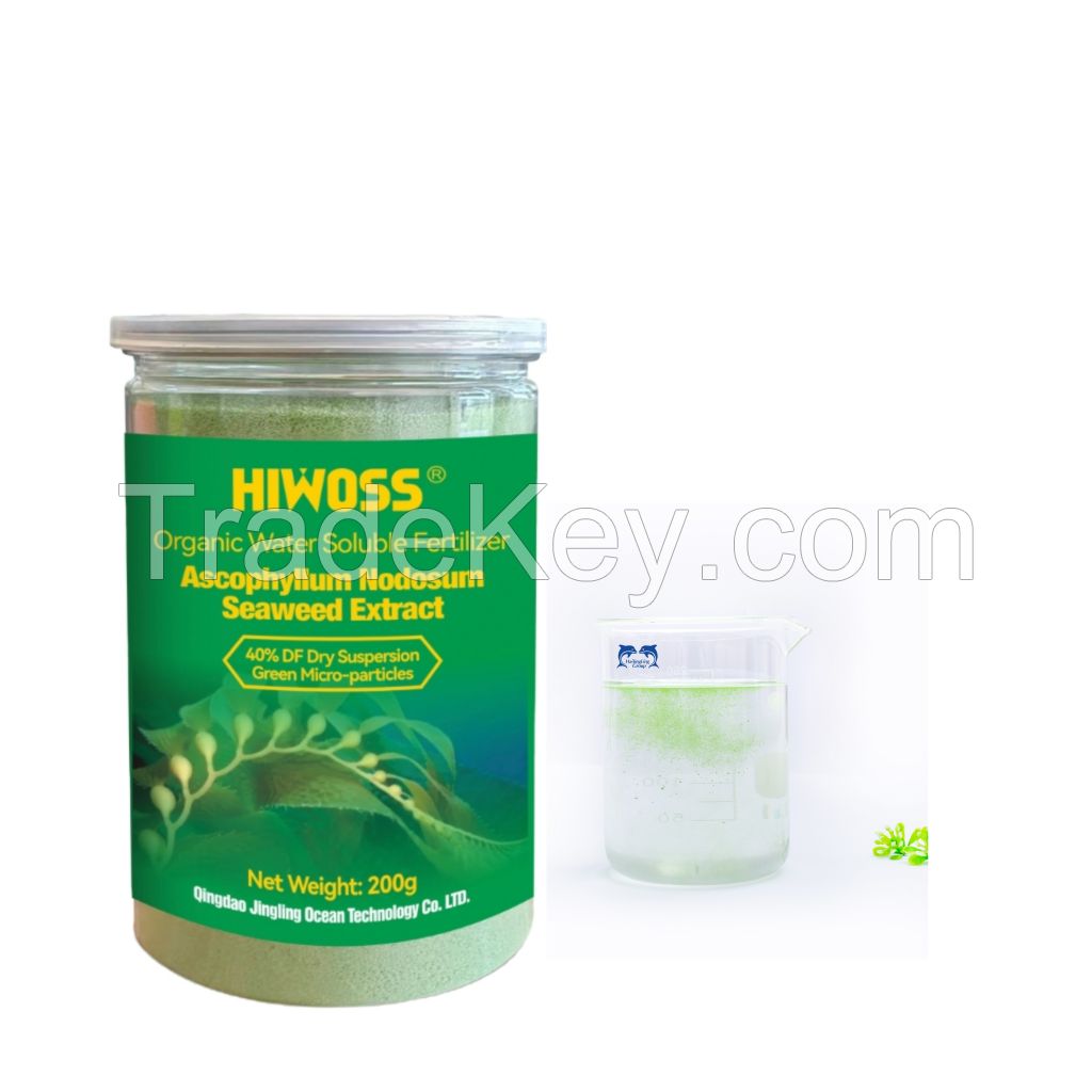 Biostimulant seaweed extract alginic acid organic green seaweed micro particles fertilizer