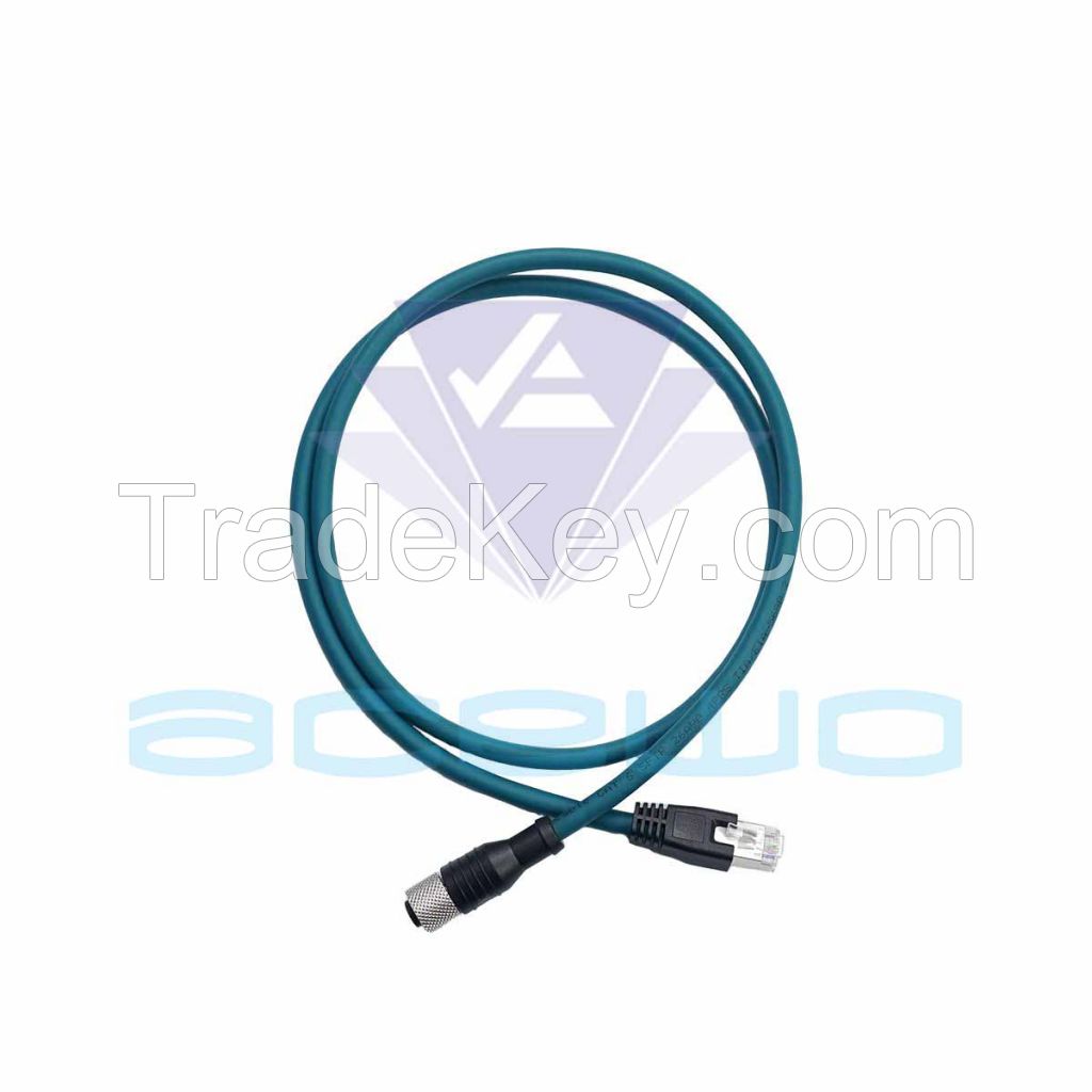 m12 ethernet cable high flexible 8pin