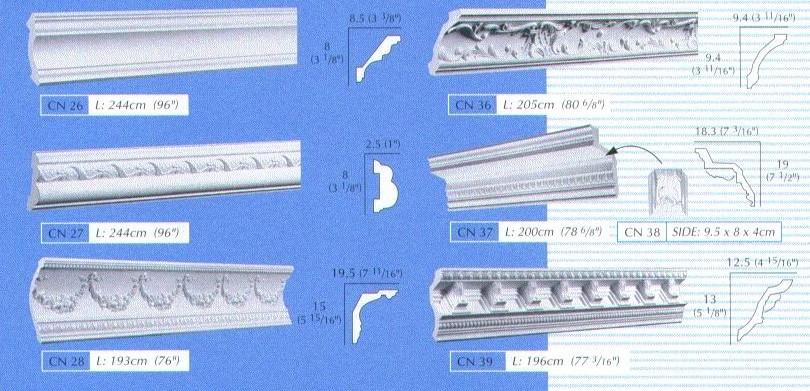 Polyurethane Cornices And Mouldings