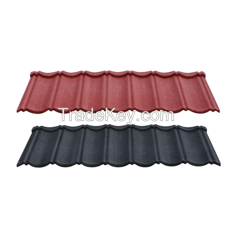 Safe installation Stone Coated Metal Roofing Tile for Villa