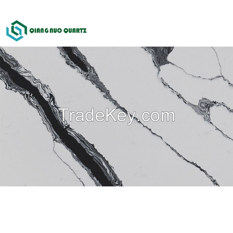 Quartzo Artificial Stone Calacatta Ocean Calacatta Quartz for kitchen and Bathroom countertops