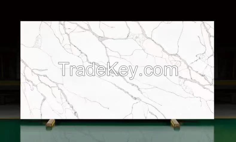 Wholesaler Price White Artificial Customized Quartz Slabs Countertop Stones