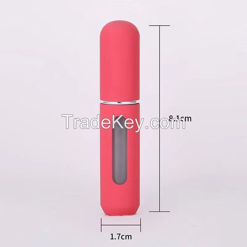 macarons color travel 5ml portable mini refillable perfume atomizer bottle with metal sprayer cap