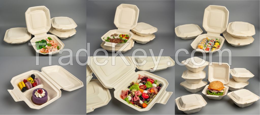 Biodegradable Food Packaging - Clamshell Paper Pulp