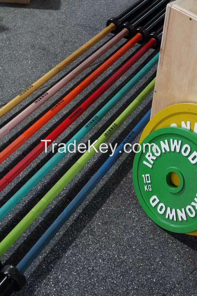 New model colorful ceramic barbell bar with high load-bearing capacity. Customizable in different lengths and diameters as per your needs.